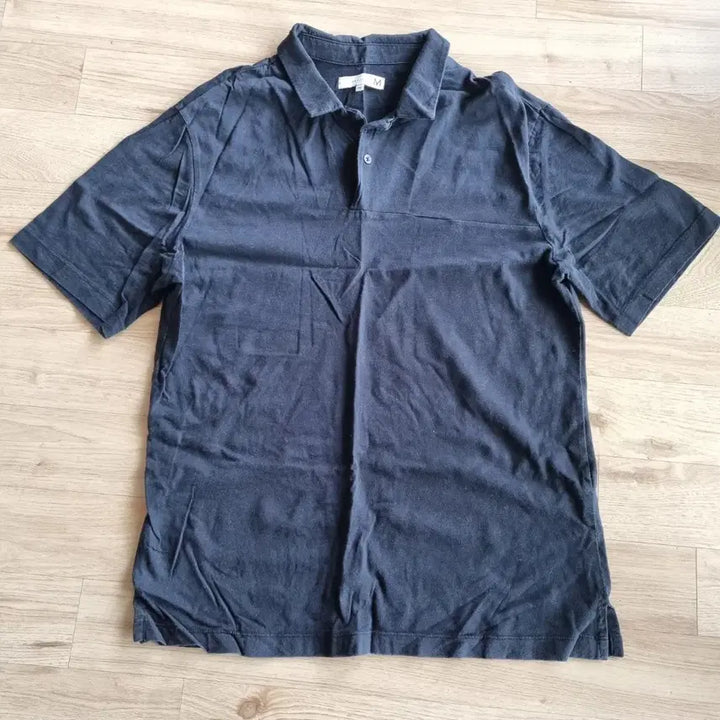 [BUNJANG] Project M Black Button-Up T-Shirt / 프로젝트 엠 티셔츠105