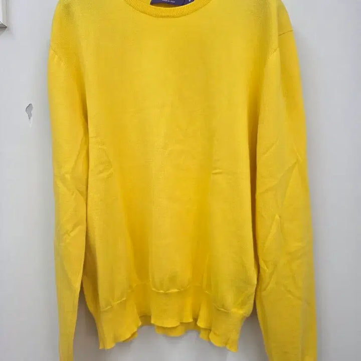 [BUNJANG] Ralph Lauren Purple Label Yellow Knit Sweater / 랄프로렌 퍼플라벨 옐로우 니트
