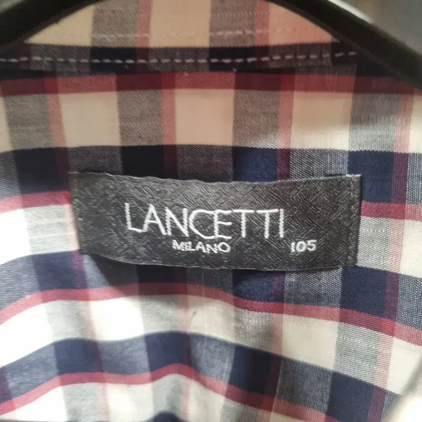 [BUNJANG] LANCETTI Checkered Short-Sleeve Shirt - Size 105 / LANCETTI 체크 반팔 셔츠 105