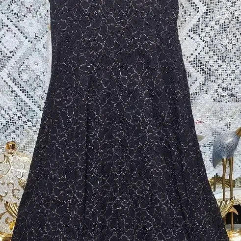 [BUNJANG] Black Lace Long Dress / 블랙 레이스 롱 원피스미사용