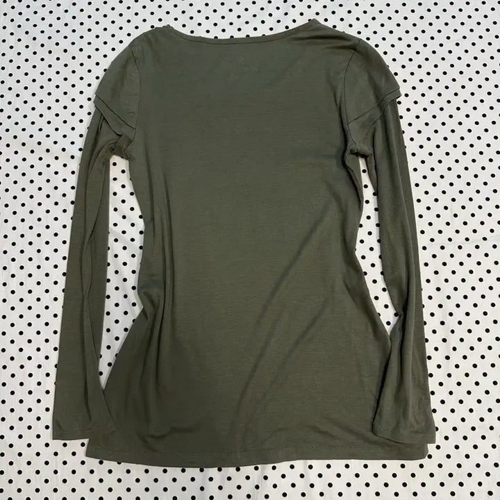 [SOLD OUT] 일본빈티지 에스닉 카키 레이어드 긴팔티 갸루 펑크 y2k