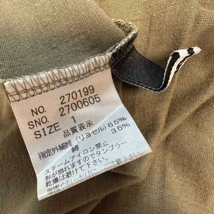[SOLD OUT] 일본빈티지 에스닉 카키 레이어드 긴팔티 갸루 펑크 y2k