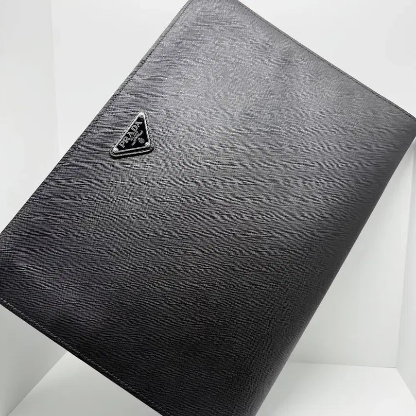 [BUNJANG] Prada Saffiano Leather Clutch Bag 2VN003 Black / [프라다] 남성 클러치백 2VN003 사피아노 블랙 / A+급