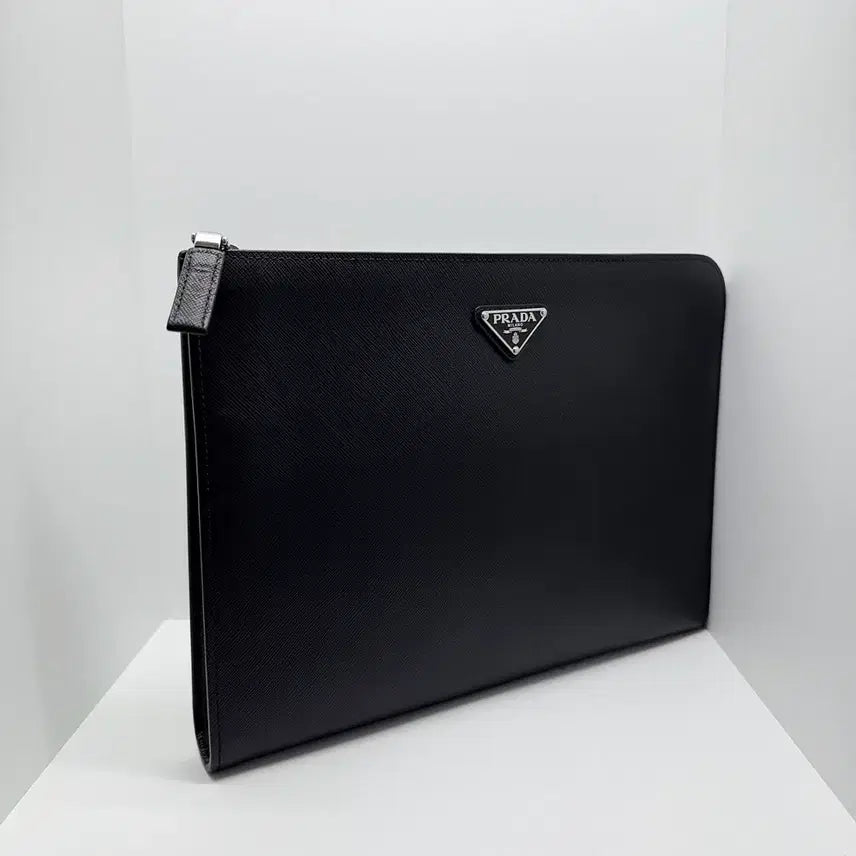 [BUNJANG] Prada Saffiano Leather Clutch Bag 2VN003 Black / [프라다] 남성 클러치백 2VN003 사피아노 블랙 / A+급