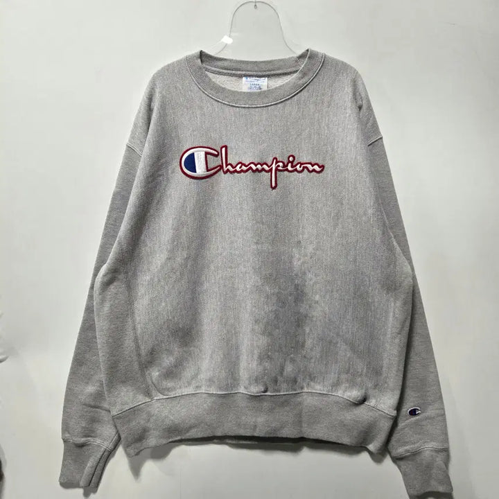 [BUNJANG] Champion Gray Reverse Weave Fleece Sweatshirt / 챔피온 그레이 리버스 위브 기모 맨투맨 L 26041714