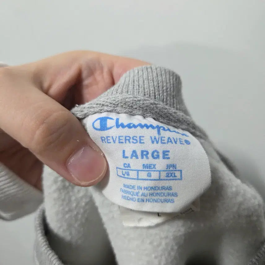 [BUNJANG] Champion Gray Reverse Weave Fleece Sweatshirt / 챔피온 그레이 리버스 위브 기모 맨투맨 L 26041714
