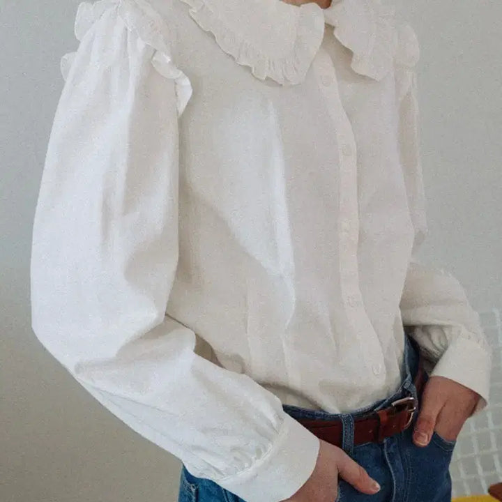[BUNJANG] Voca Vaca Joie Ruffle Blouse / 보카바카 조이 러플 블라우스