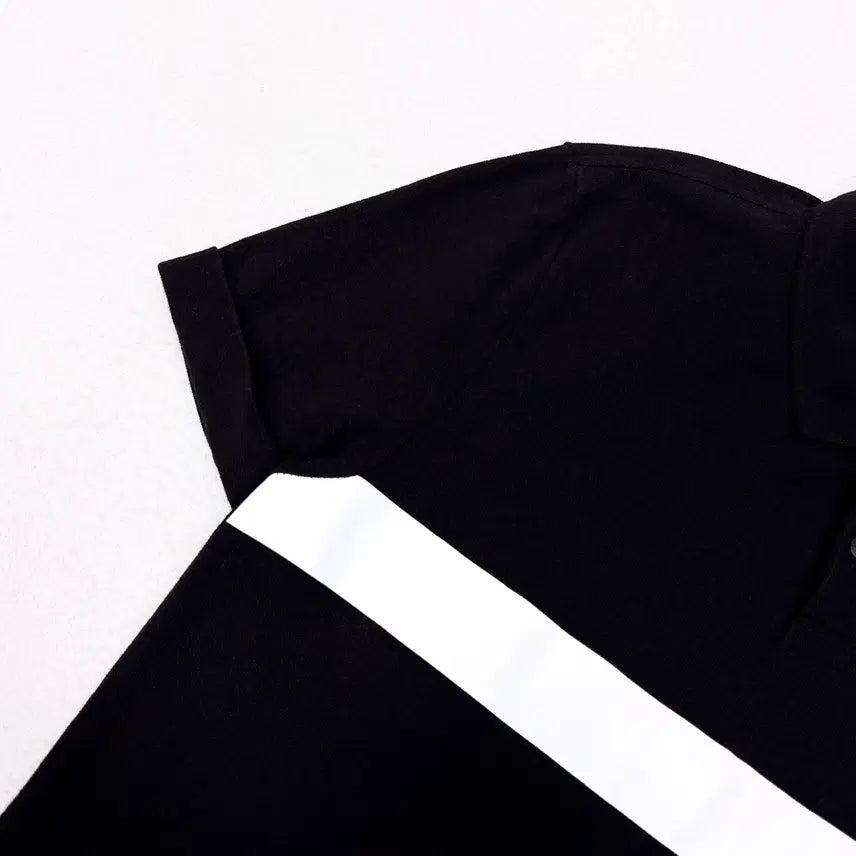 [BUNJANG] Calvin Klein Cotton Polo Shirt / [95] 캘빈클라인 블랙 배색 코튼 카라티