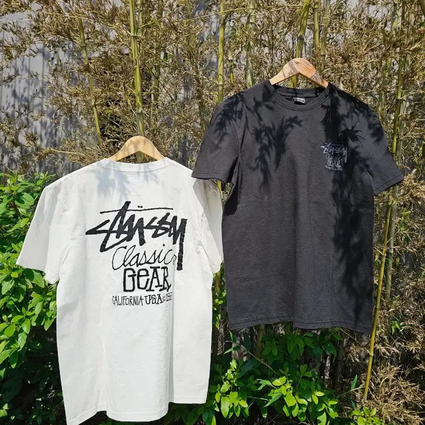 [BUNJANG] Stussy Classic Gear Black T-shirt / 스투시 클래식 기어 반팔 티셔츠