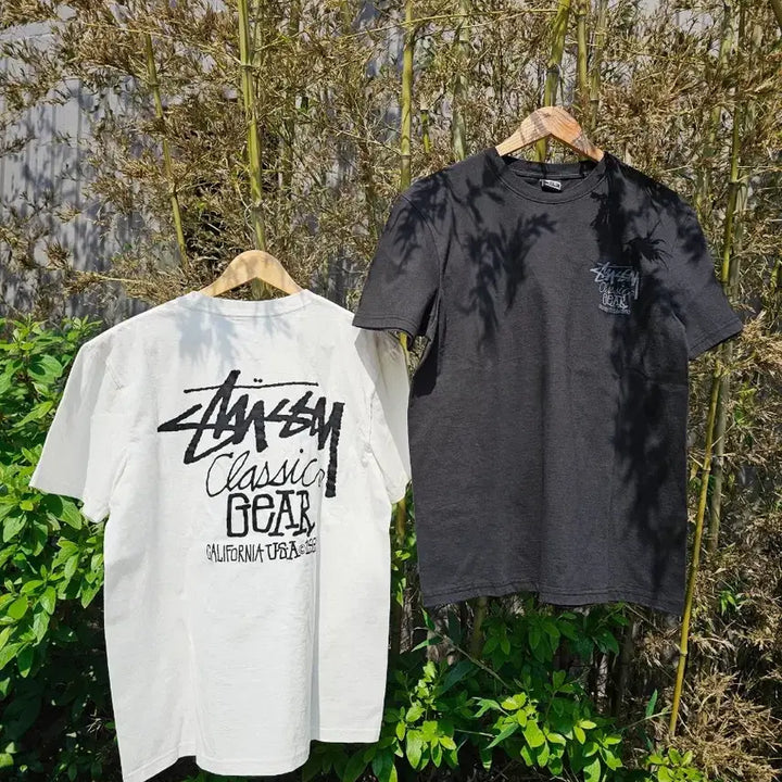 [BUNJANG] Stussy Classic Gear Black T-shirt / 스투시 클래식 기어 반팔 티셔츠