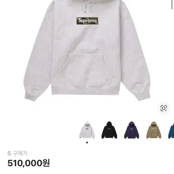 [BUNJANG] Supreme Box Logo Hoodie Ash Grey / 슈프림 박스 로고 후드티 애쉬그레이