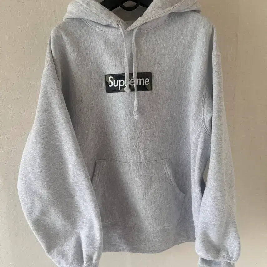 [BUNJANG] Supreme Box Logo Hoodie Ash Grey / 슈프림 박스 로고 후드티 애쉬그레이