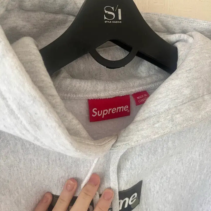 [BUNJANG] Supreme Box Logo Hoodie Ash Grey / 슈프림 박스 로고 후드티 애쉬그레이