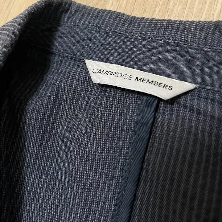 [BUNJANG] Cambridge Members Seersucker Striped Blazer Jacket [Charcoal] L/100 / 캠브릿지 멤버스 시어서커 스트라이프 블레이저 정장자켓 [차콜] L/100