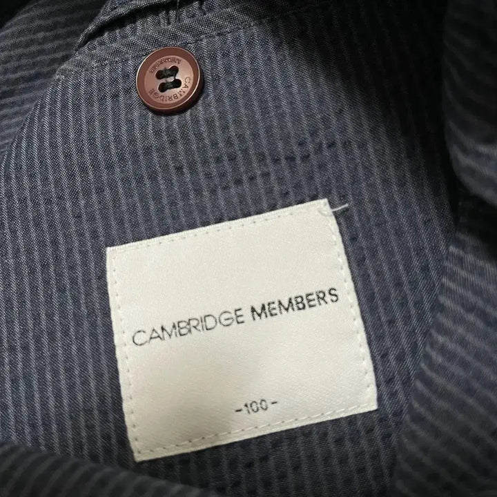 [BUNJANG] Cambridge Members Seersucker Striped Blazer Jacket [Charcoal] L/100 / 캠브릿지 멤버스 시어서커 스트라이프 블레이저 정장자켓 [차콜] L/100