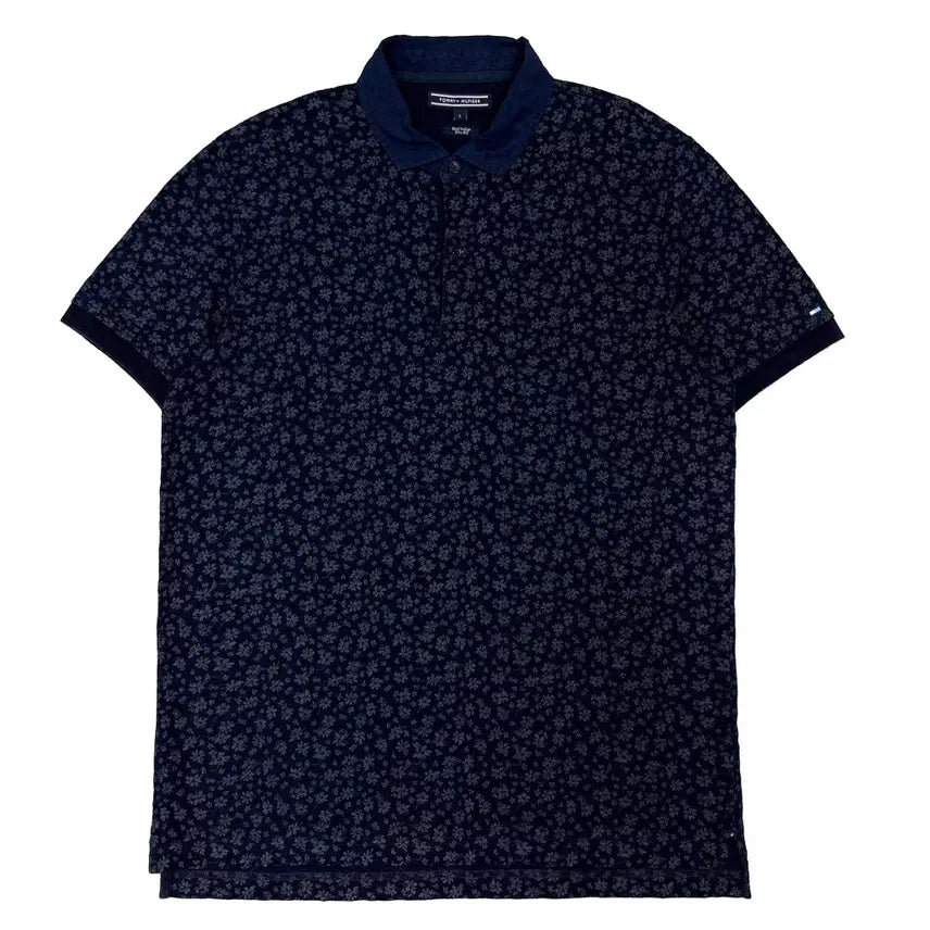 [SOLD OUT] [105] 타미힐피거 네이비 플라워패턴 코튼 카라티