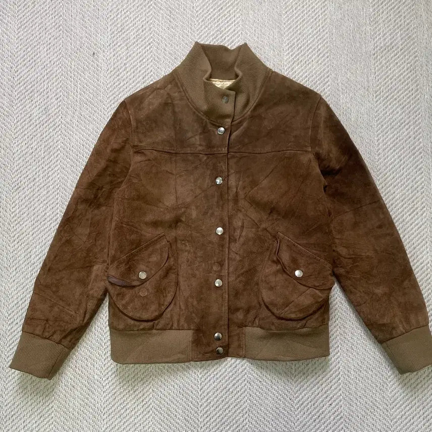 [BUNJANG] Vintage Suede Harrington Bomber Jacket / 빈티지 스웨이드 해링턴 봄버 자켓