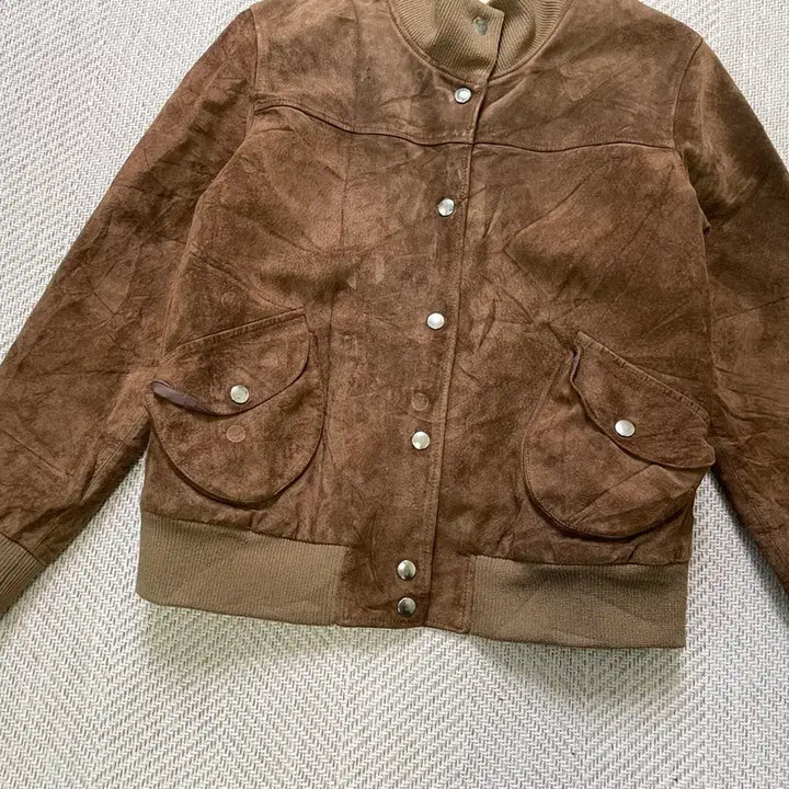 [BUNJANG] Vintage Suede Harrington Bomber Jacket / 빈티지 스웨이드 해링턴 봄버 자켓