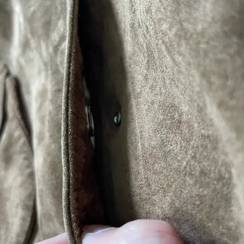 [BUNJANG] Vintage Suede Harrington Bomber Jacket / 빈티지 스웨이드 해링턴 봄버 자켓