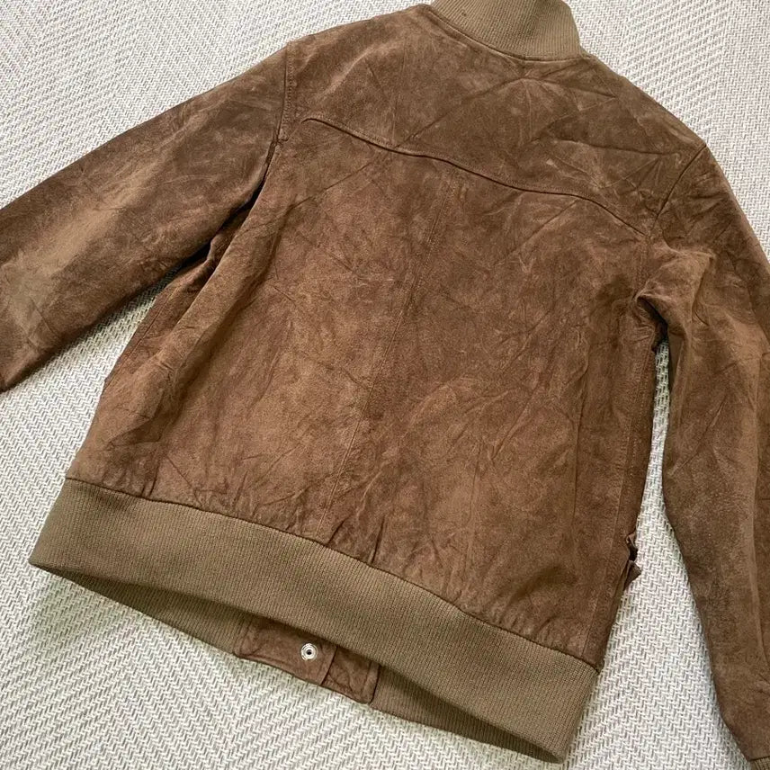 [BUNJANG] Vintage Suede Harrington Bomber Jacket / 빈티지 스웨이드 해링턴 봄버 자켓