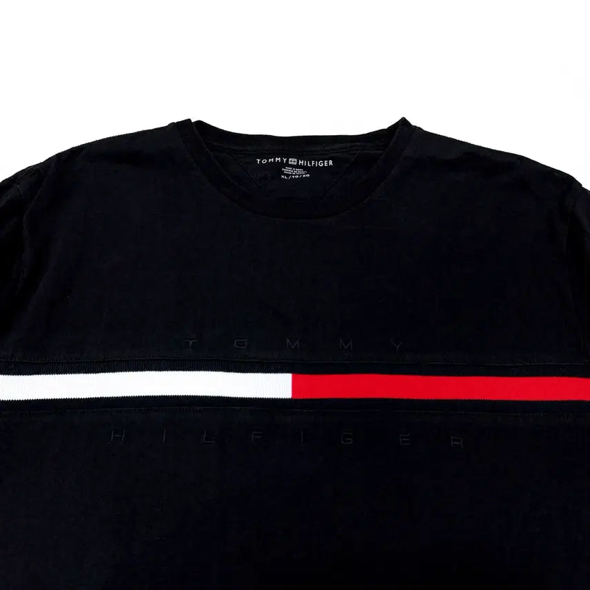 [BUNJANG] Tommy Hilfiger Black Cotton Round Neck T-shirt / [105] 타미힐피거 블랙 코튼 라운드넥