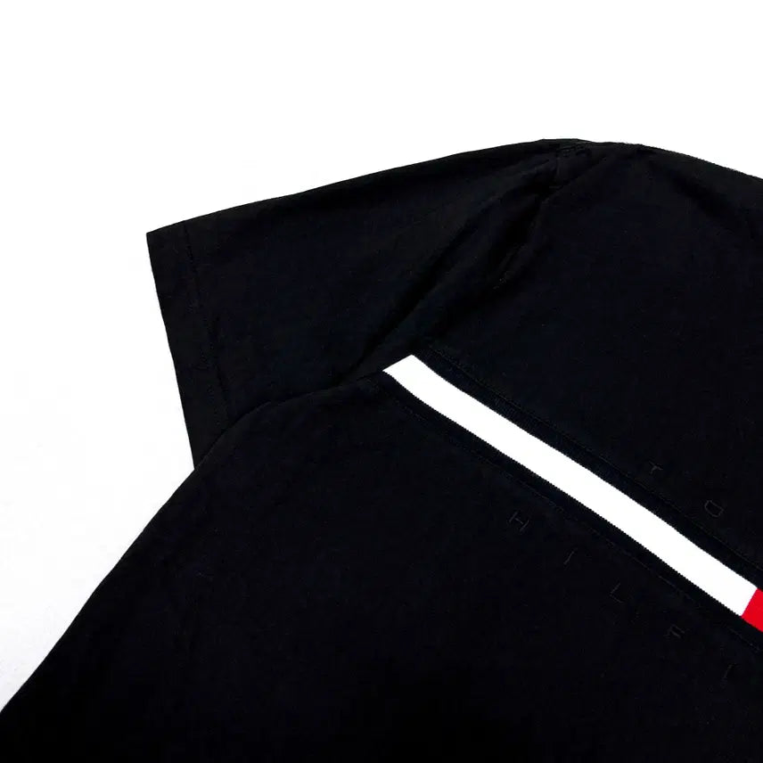 [BUNJANG] Tommy Hilfiger Black Cotton Round Neck T-shirt / [105] 타미힐피거 블랙 코튼 라운드넥