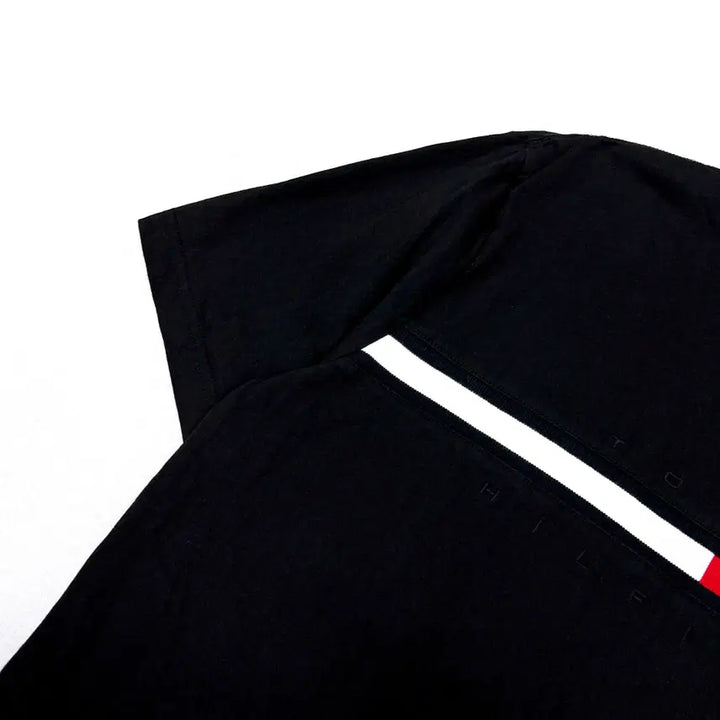 [BUNJANG] Tommy Hilfiger Black Cotton Round Neck T-shirt / [105] 타미힐피거 블랙 코튼 라운드넥