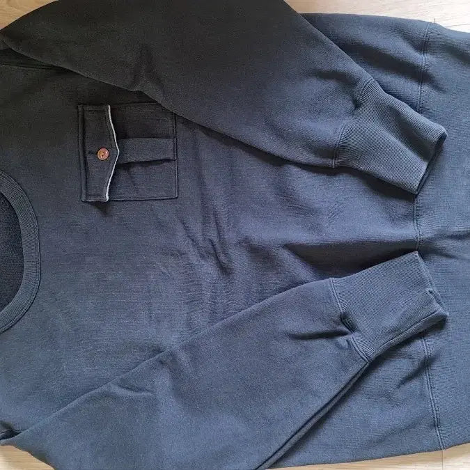 [BUNJANG] Bronson Military Pocket Sweatshirt Charcoal L / 브론슨 밀리터리 포켓 맨투맨 차콜 L