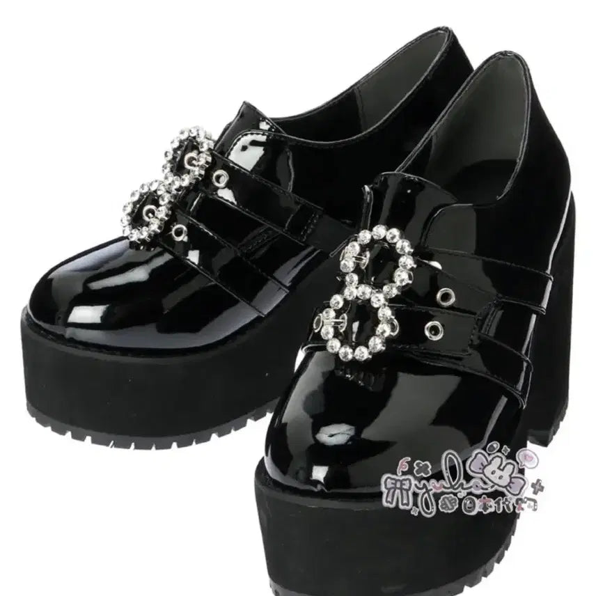 [BUNJANG] Bubbles Double Bejeweled 13cm Platform Heels / 버블즈 더블 비쥬 13cm 통굽힐 펌프