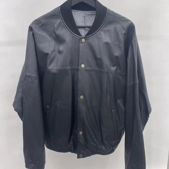[BUNJANG] System Homme Real Lambskin Stadium Blouson / 리얼양가죽 스테디움 가죽 블루종