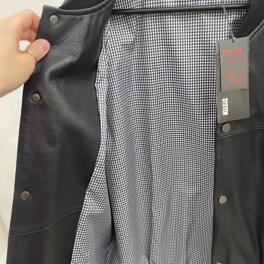 [BUNJANG] System Homme Real Lambskin Stadium Blouson / 리얼양가죽 스테디움 가죽 블루종