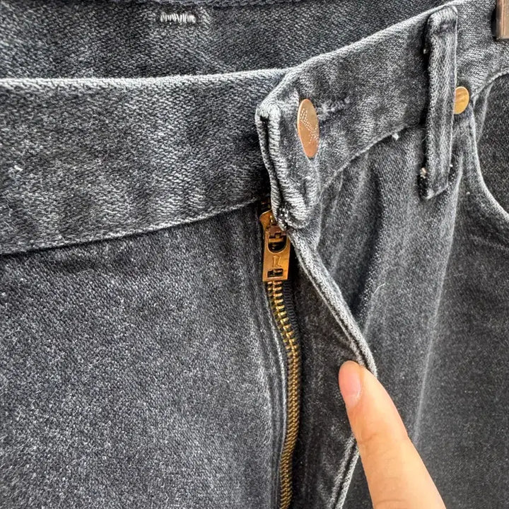 [BUNJANG] Wrangler 936 Black Cowboy Cut Denim Pants / 90s 랭글러 빈티지 936 블랙 카우보이컷 데님 팬츠 35 517