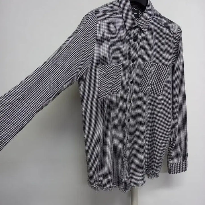 [BUNJANG] Couples Check Long Sleeve Blouse / 쿠플스 춘하추 체크 긴팔블라우스 44 55