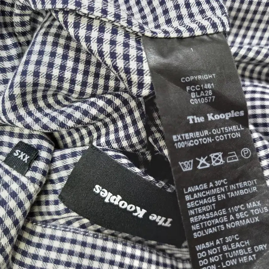 [BUNJANG] Couples Check Long Sleeve Blouse / 쿠플스 춘하추 체크 긴팔블라우스 44 55