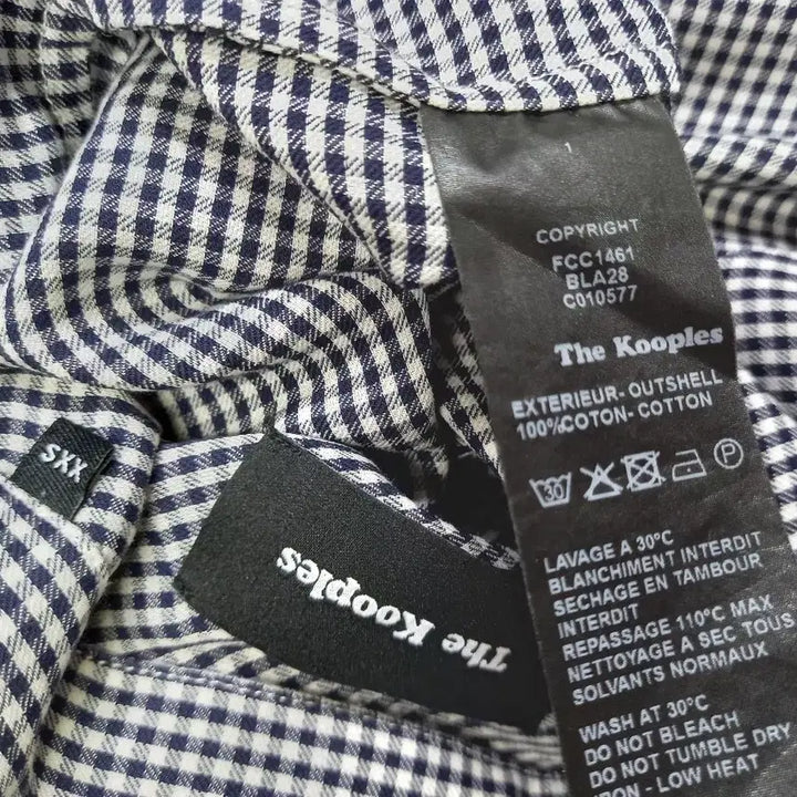 [BUNJANG] Couples Check Long Sleeve Blouse / 쿠플스 춘하추 체크 긴팔블라우스 44 55