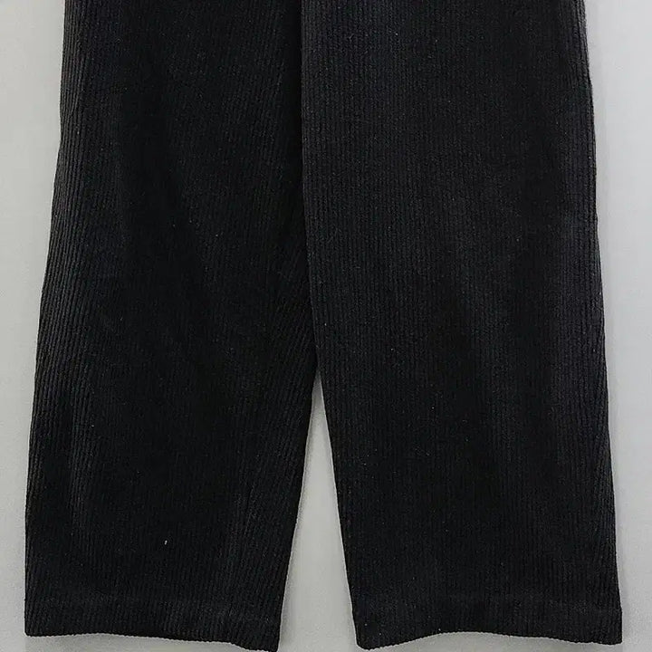 [BUNJANG] Vintage Casual Striped Black Pants / 빈티지 캐주얼 밴딩 골지스트라이프 블랙 바지