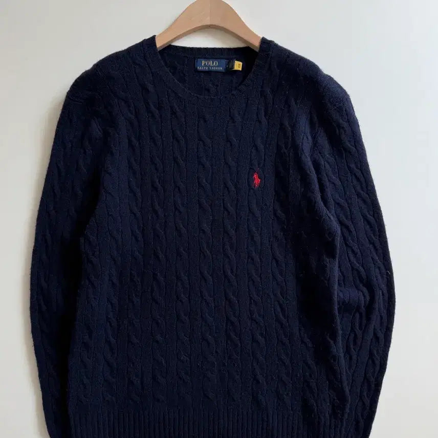 [BUNJANG] Polo Ralph Lauren Cashmere Cable Knit Sweater / Polo 폴로 랄프로렌 QR신형 네이비컬러 캐시미어 케이블 니트