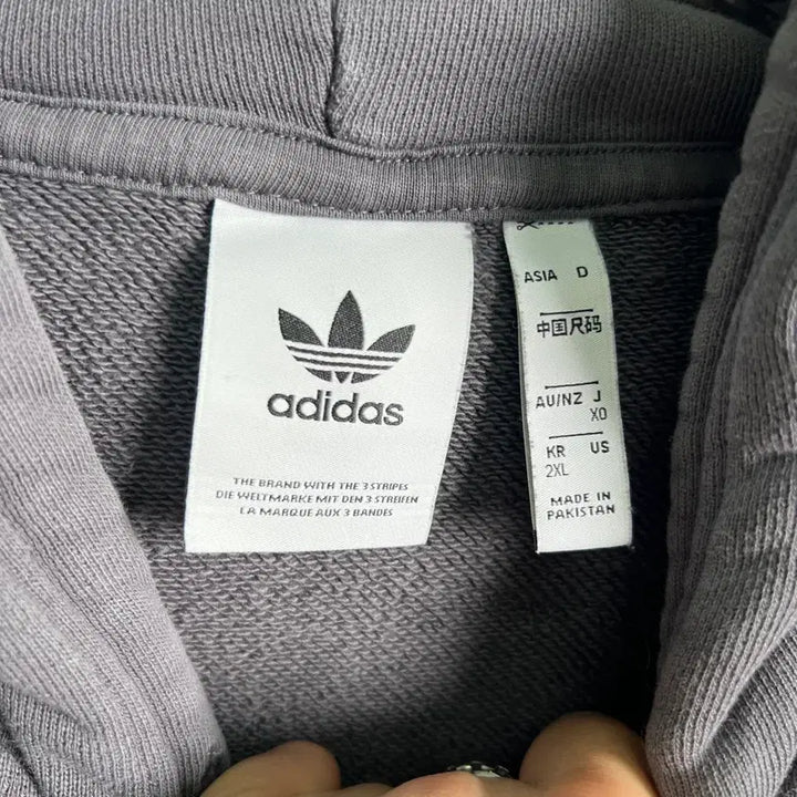 [BUNJANG] Adidas Charcoal Hoodie 2XL / 아디다스 차콜 후드티 2XL