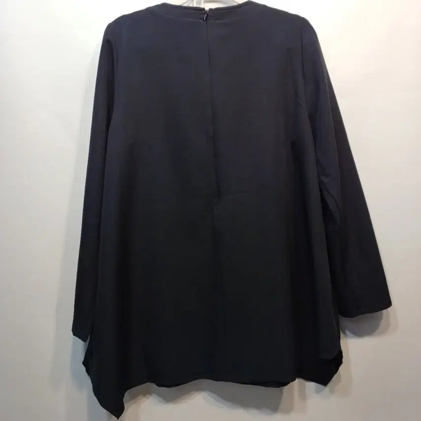 [BUNJANG] V-Neck Long Blouse / 블랙 V넥 롱 블라우스100사이즈봄가을   64194