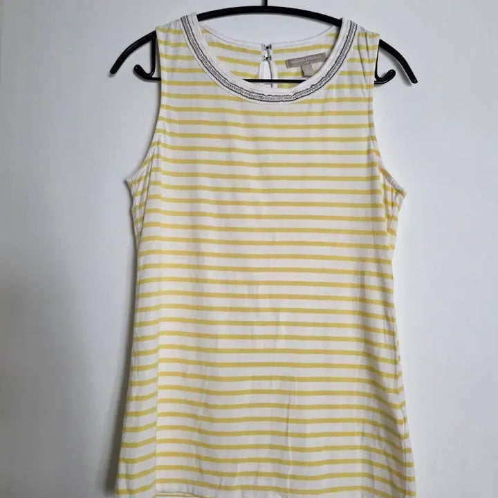 [BUNJANG] Banana Republic Yellow Striped Sleeveless Top / 바나나리퍼블릭 옐로우 스트라이프 민소매