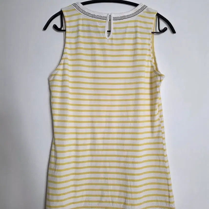 [BUNJANG] Banana Republic Yellow Striped Sleeveless Top / 바나나리퍼블릭 옐로우 스트라이프 민소매
