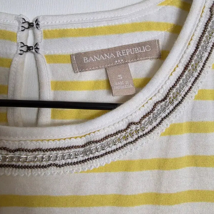 [BUNJANG] Banana Republic Yellow Striped Sleeveless Top / 바나나리퍼블릭 옐로우 스트라이프 민소매