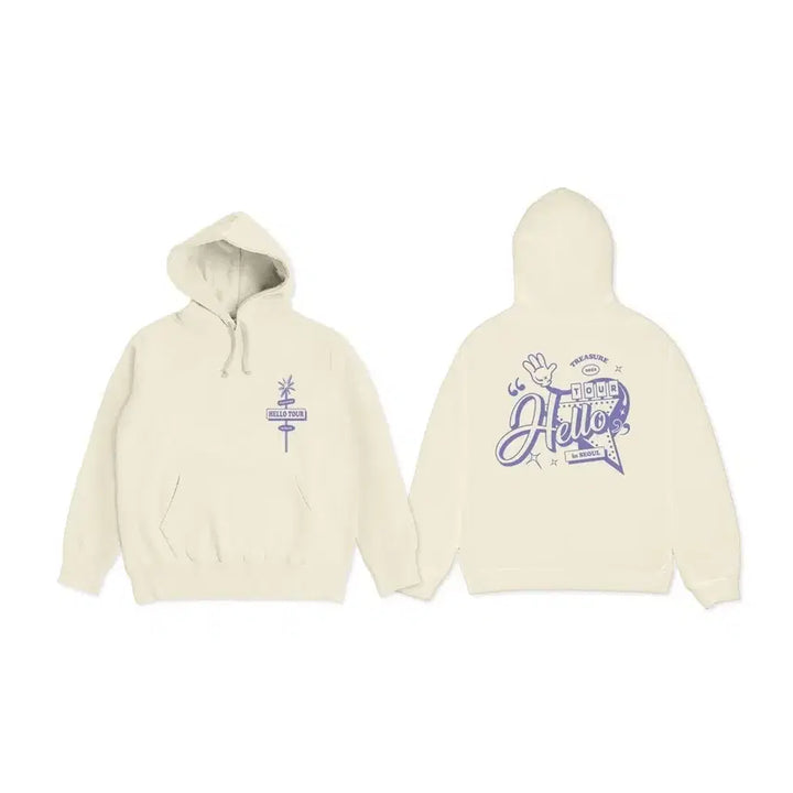 [BUNJANG] Treasure Concert Hoodie Design 2 (Cream) M Size / (미개봉)Treasure 트레저 콘서트 후드 디자인 2 크림색 M 사이즈
