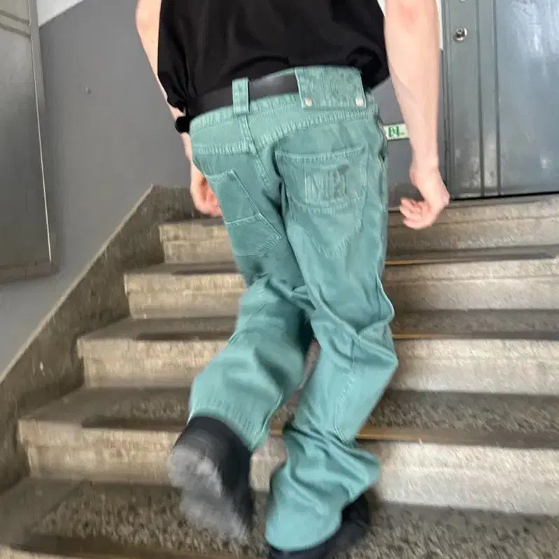 [SOLD OUT] 플라스틱프로덕트 MPa CALF POCKET PANTS (EMERALD)