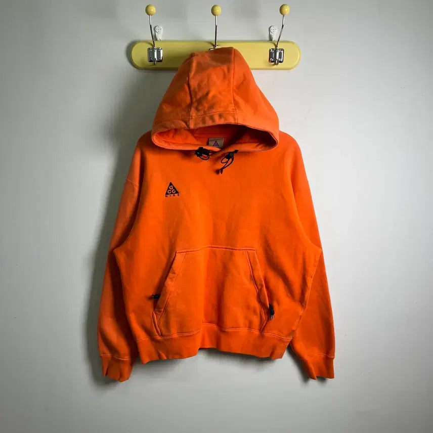[BUNJANG] Nike ACG Orange Safety Hoodie S / 나이키 ACG 오렌지 풀오버 세이프티 후드티 S