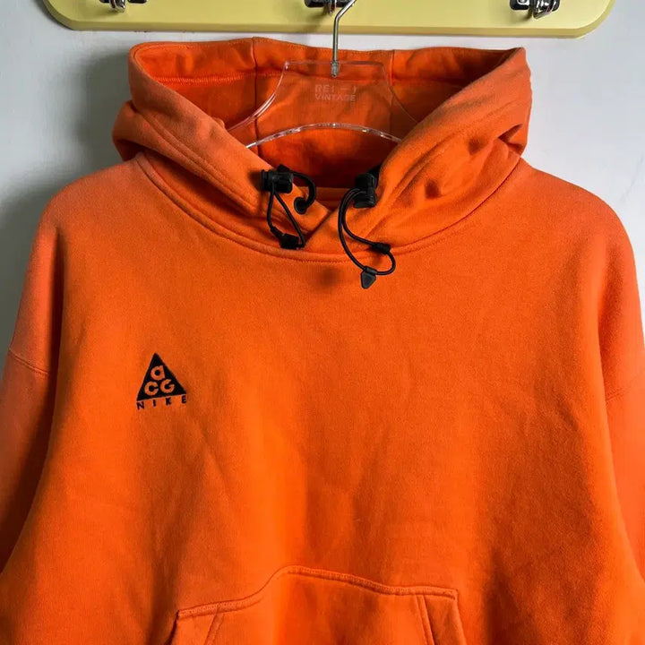 [BUNJANG] Nike ACG Orange Safety Hoodie S / 나이키 ACG 오렌지 풀오버 세이프티 후드티 S
