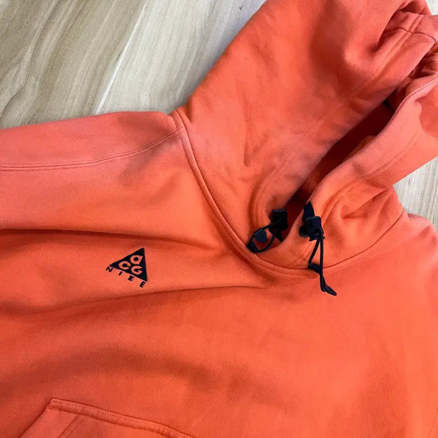 [BUNJANG] Nike ACG Orange Safety Hoodie S / 나이키 ACG 오렌지 풀오버 세이프티 후드티 S