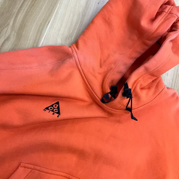 [BUNJANG] Nike ACG Orange Safety Hoodie S / 나이키 ACG 오렌지 풀오버 세이프티 후드티 S