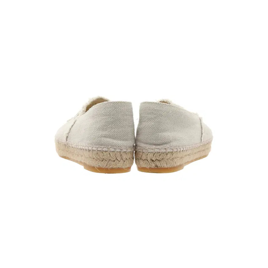 [BUNJANG] Chanel Espadrille Linen &amp; Beige Black Shoes / (W) 샤넬 에스파드리유 리넨 &amp; 베이지 블랙