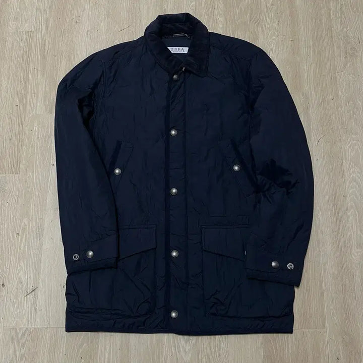 [BUNJANG] US Polo Assn. Quilted Corduroy Color Block Jacket [Navy] M / US 폴로 에센 퀼팅 코듀로이 배색 자켓 [네이비] M/95